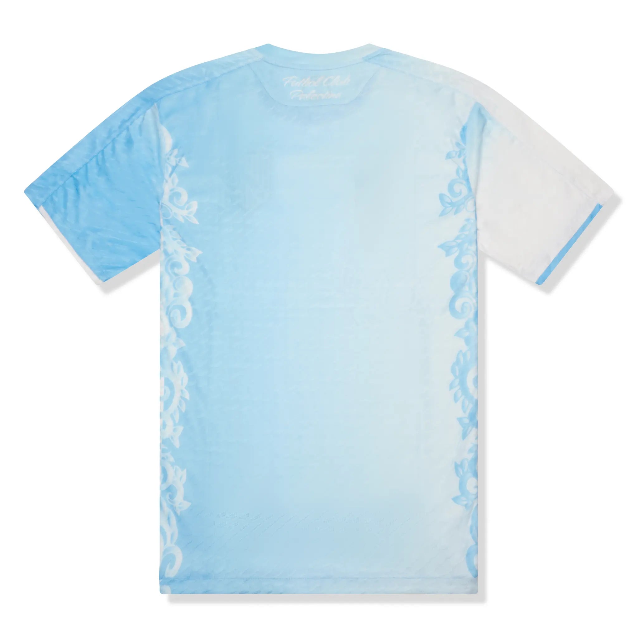 Back View of FC Palestina x Farrah Azam Sky Blue T-Shirt